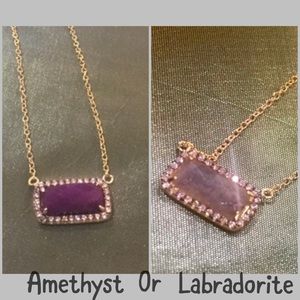 Real Semi-Precious & Cubic Zirconia Sterling Silver Necklaces-Boutique